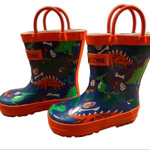 Dinosaur Rain Boots size 6 (little kids) made by Lone Cone